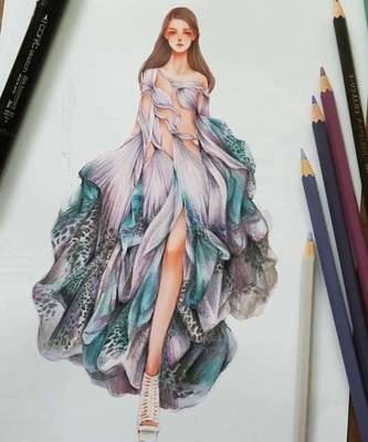 服裝設(shè)計(jì) | 馬克筆時(shí)裝手繪插畫